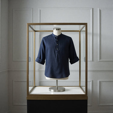 Camisa de Lino manga corta hasta 10XL